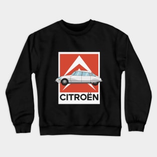 Citroen DS White Illustration Crewneck Sweatshirt